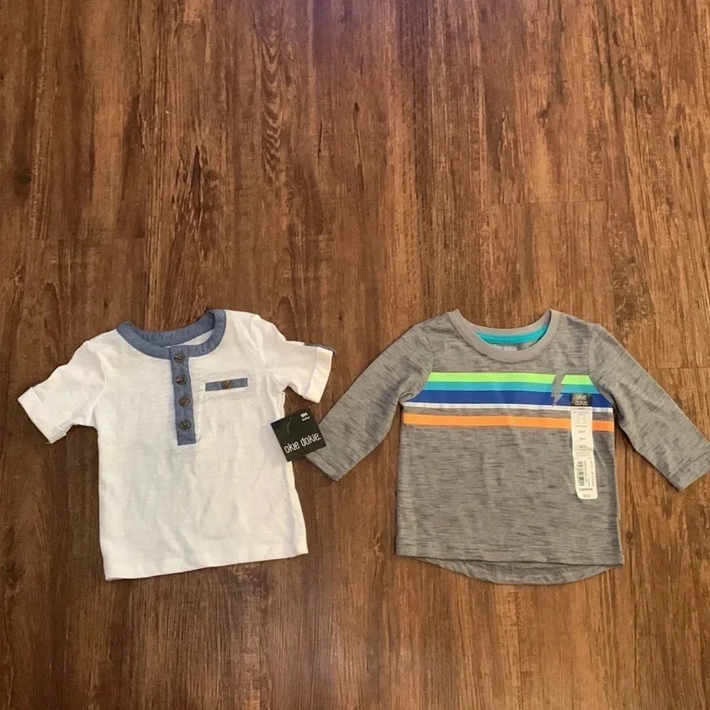 Okie Dokie Tee Shirt Boys Bundle 9 Months